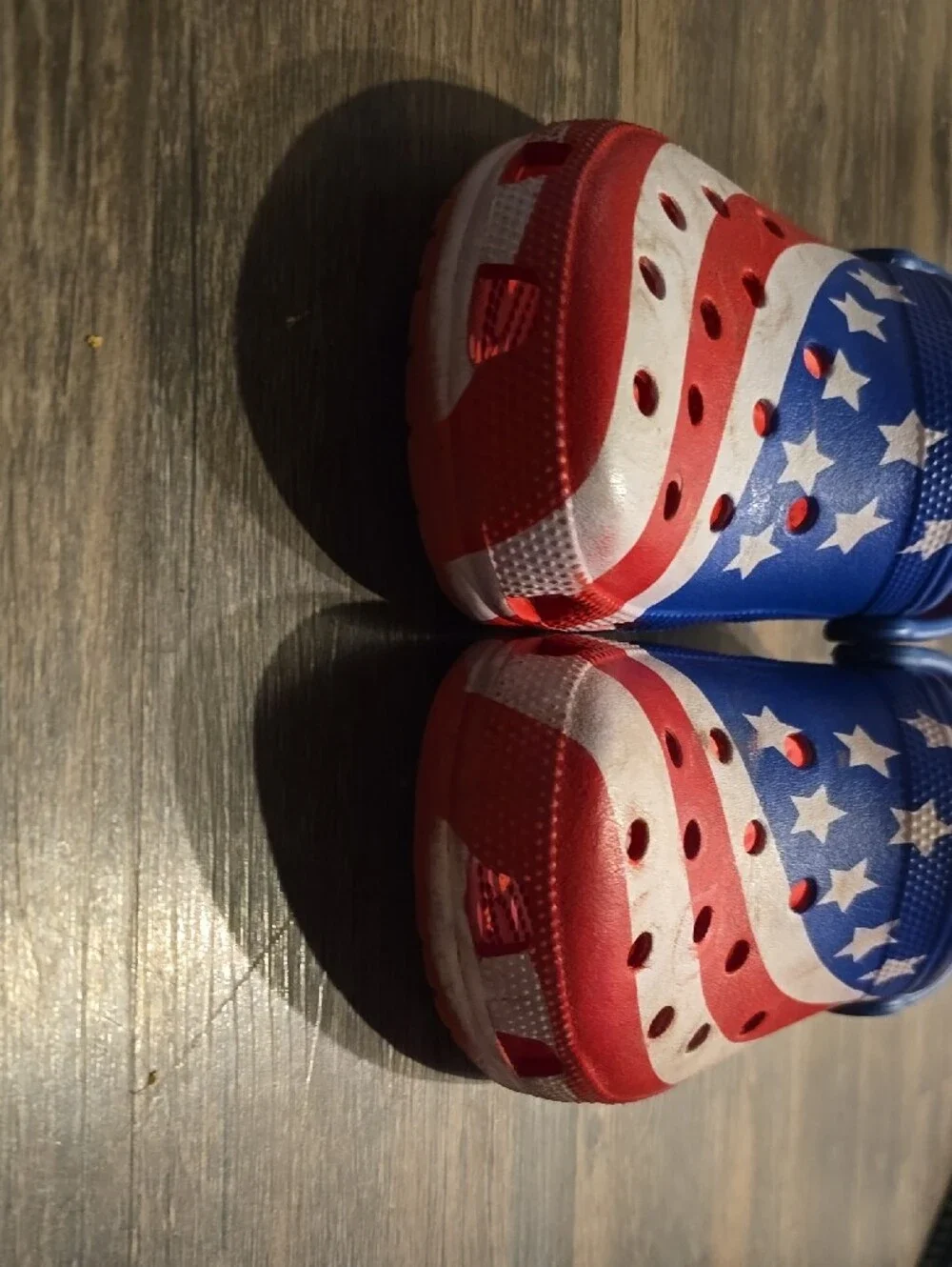 CROCS Men's Patriotic Star & Stripe Clog Sandals in Red, White & Blue